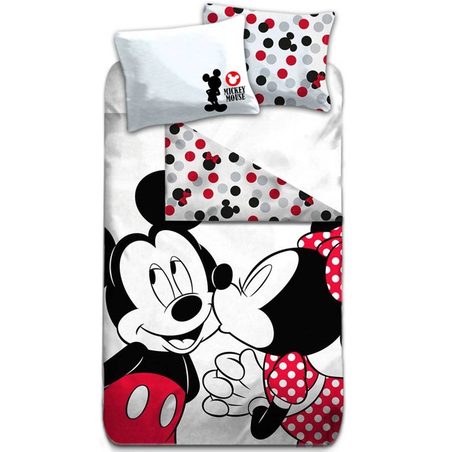 Disney Mickey Mouse Duvet cover Kiss - 140 x 200 cm + 1 pillowcase 65 x 65 cm - Cotton