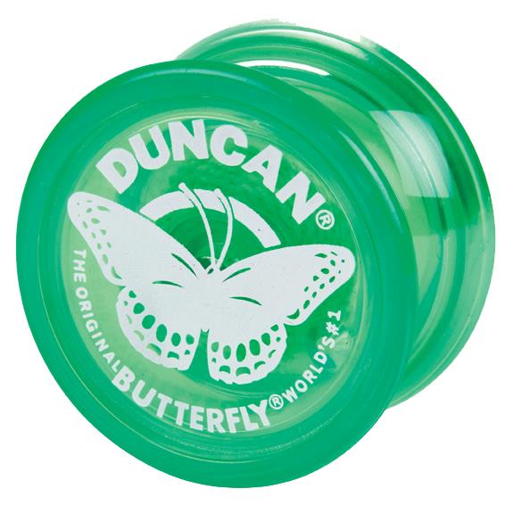 Köp Green Duncan Butterfly wide shape long spin tricks yoyo. Classic beginners yoyo.