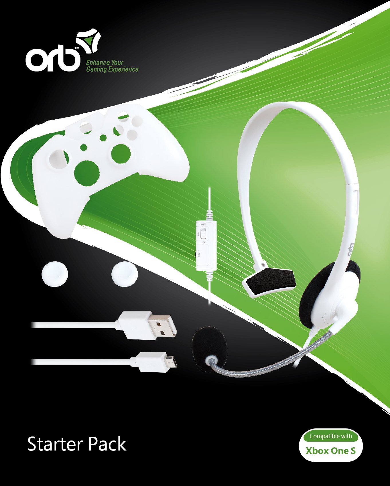 Xbox One S– Starter Pack (ORB) - Videospill og konsoller