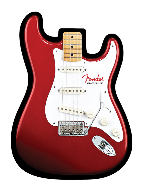 Fender - Stratocaster Mouse Pad - Mus Måtte (Rød)