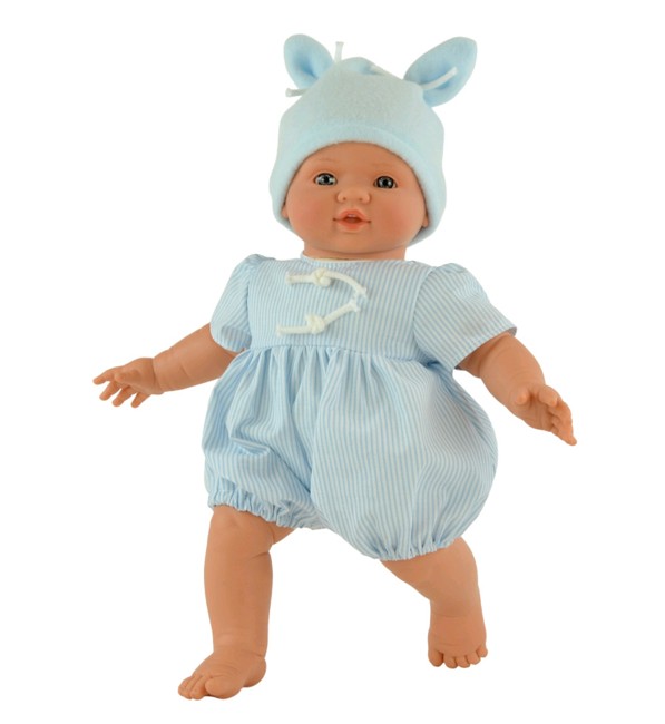 Asi dukker - Popo Babydukke med Lyseblå Dragt (36 cm)