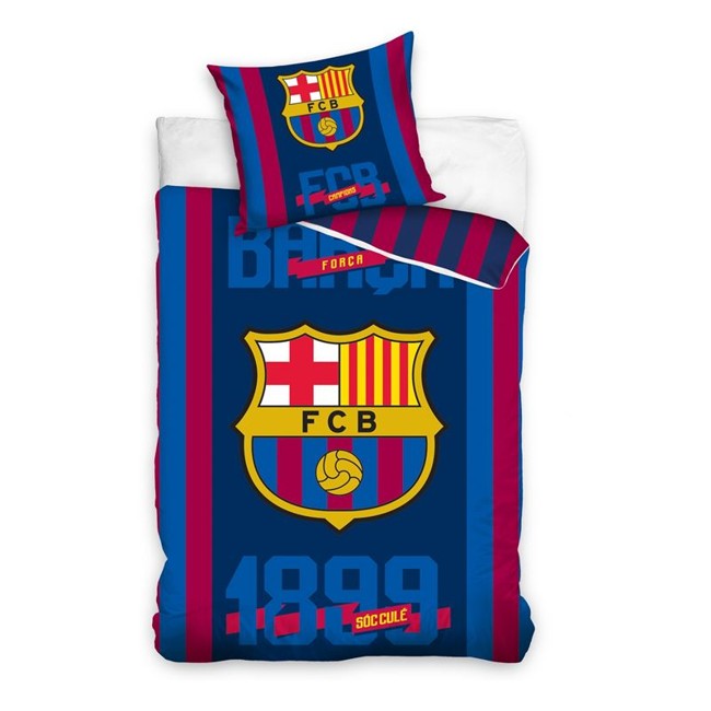 FC Barcelona - Duvet cover - Single - 140x200 cm + 1 pillowcase 60x70 cm - Blue