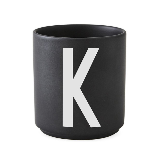 ​Design Letters - Personal Porcelain Cup K - Black (10204000K)