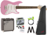 Squier By Fender - Mini Stratocaster V2 - Elektrisk 3/4 Guitar Start Pakke (Pink) thumbnail-1