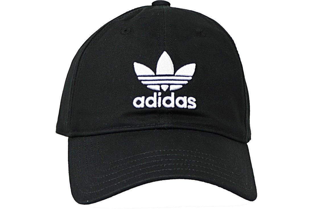 Araña de tela en embudo Hacer deporte postura Kaupa Adidas Trefoil Cap BK7277, Unisex, Black, cap