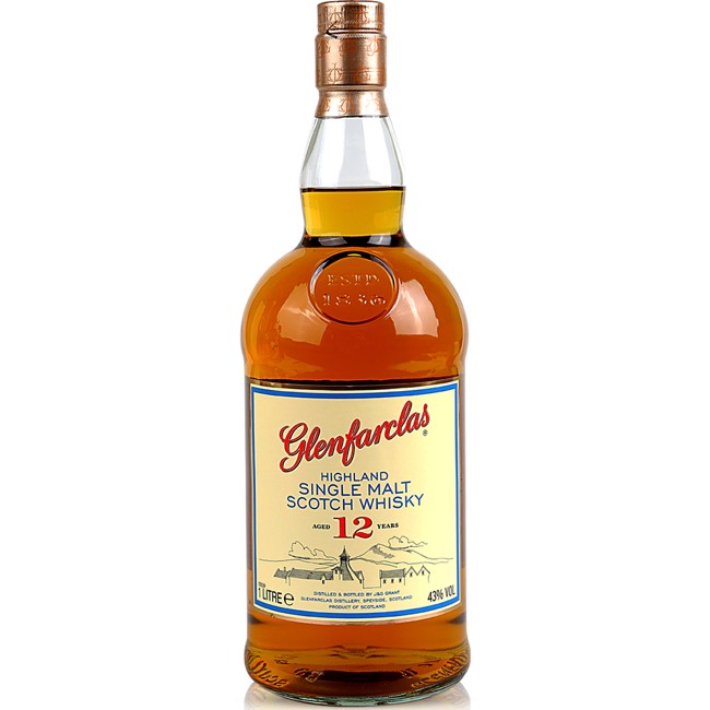 Glenfarclas 12 YO - Speyside Single Malt Whisky - 100 cl