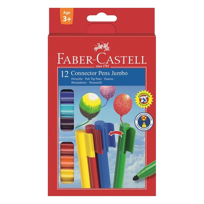 Faber-Castell – 12 Connector Jumbo tusser