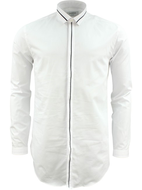 Lindbergh 'Double Placket' Skjorte  - Hvid