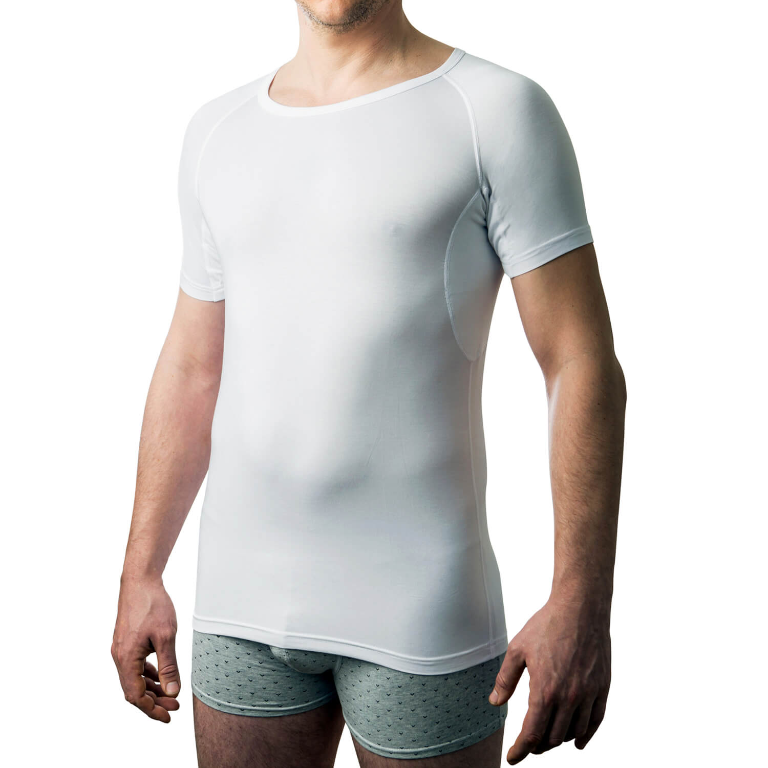 DRYWEAR Sweatproof T-shirt for Men (C-neck, White)