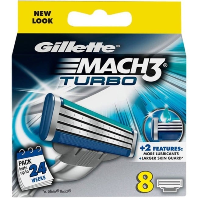 Gillette - Mach 3 Turbo Barberblade 8 stk