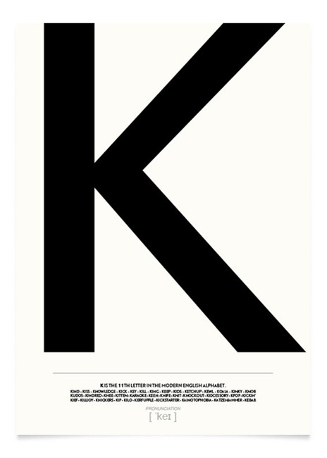 Kortkartellet - K - Posters 50 x 70 cm