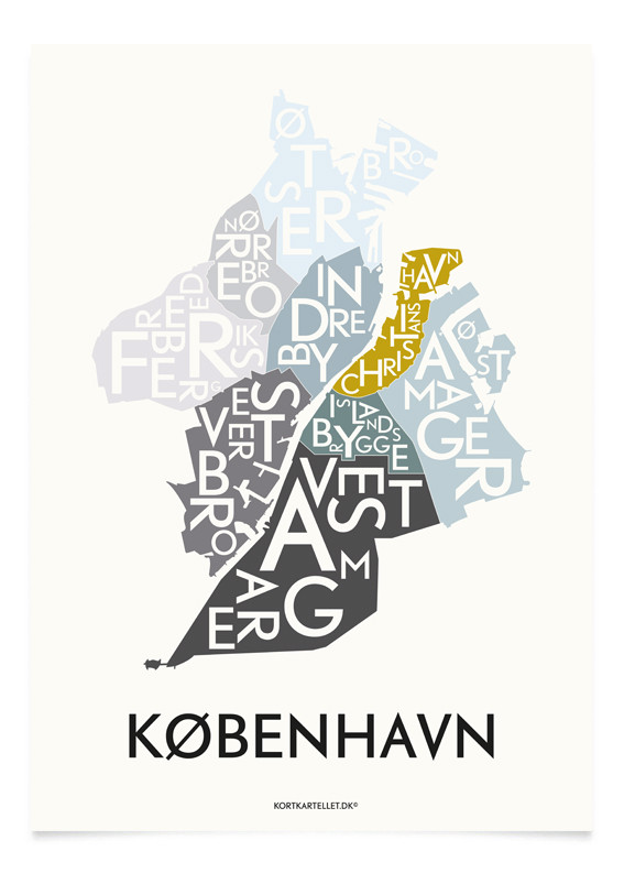 Kortkartellet - København Plakat 50 x 70 cm - Special Edition