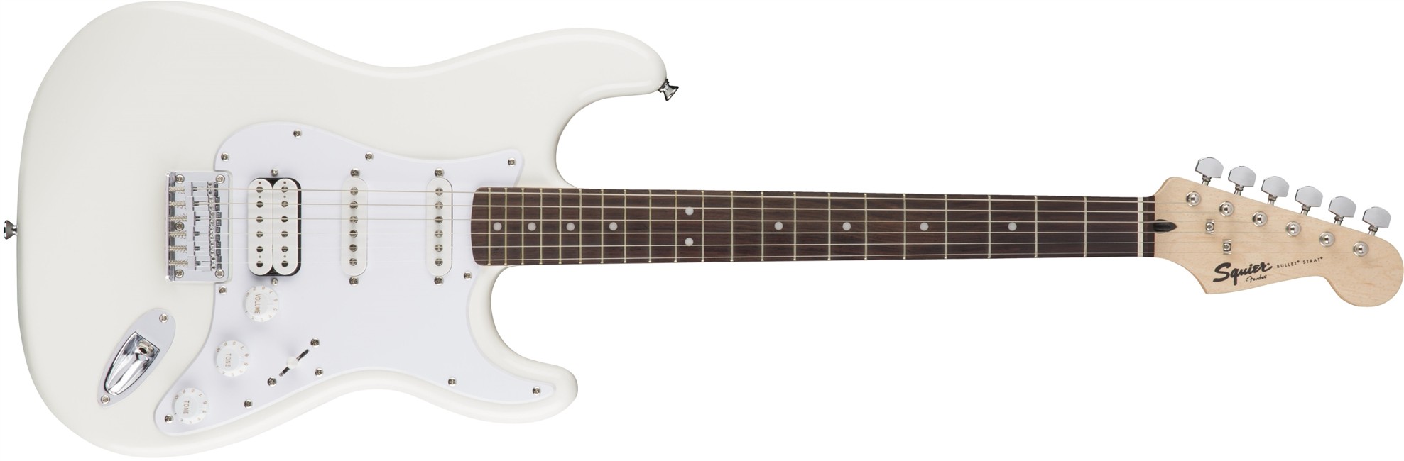 Squier By Fender - Bullet HSS Stratocaster HT / RW - Elektrisk Guitar (Arctic White)
