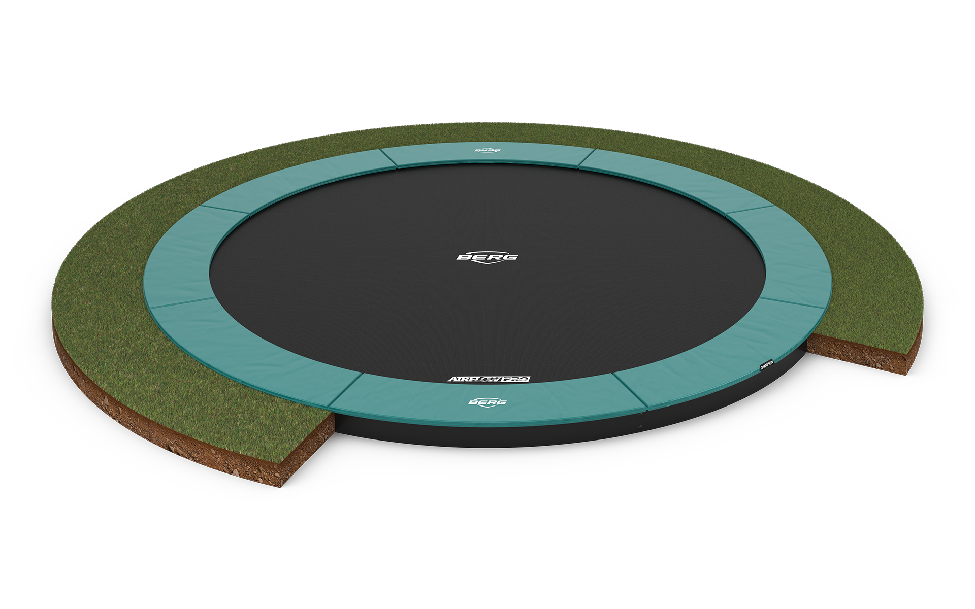 BERG - Flatground Champion 430 Trampoline (Sport) - Green (38.14.07.01)