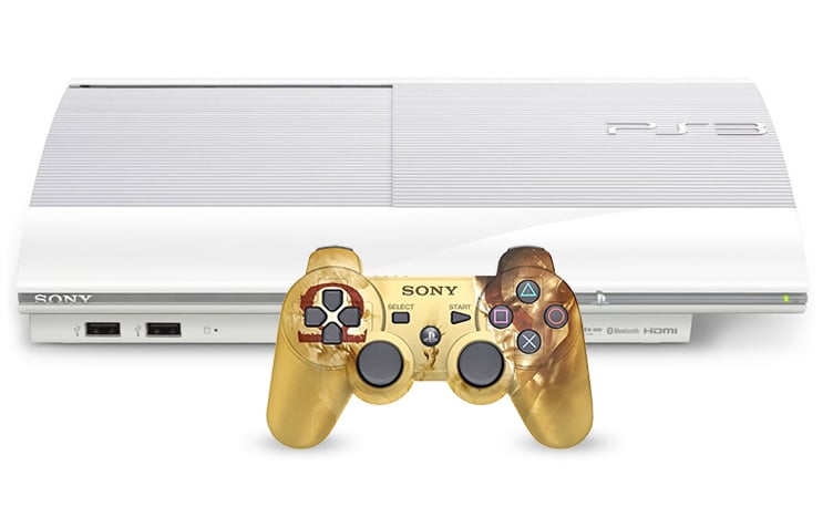 Flyvningen Kabelbane skjorte Køb Playstation 3 Super Slim 500GB Console White – Incl. Limited Edition  God of War Controller - (White box)