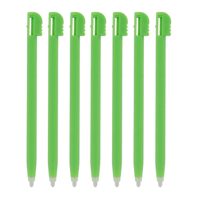 ZedLabz value plastic stylus slot In touch pen for Nintendo DS Lite, DSL, NDSL - 7 Pack Green