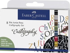 Faber-Castell - Pitt Artist Pen Calligraphy, 8 stk (167508)