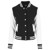 Urban Classics Ladies - College Sweat Jacket black / white - XS thumbnail-1