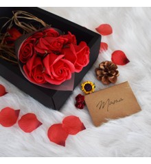 Rød Rose i sort boks (04470)