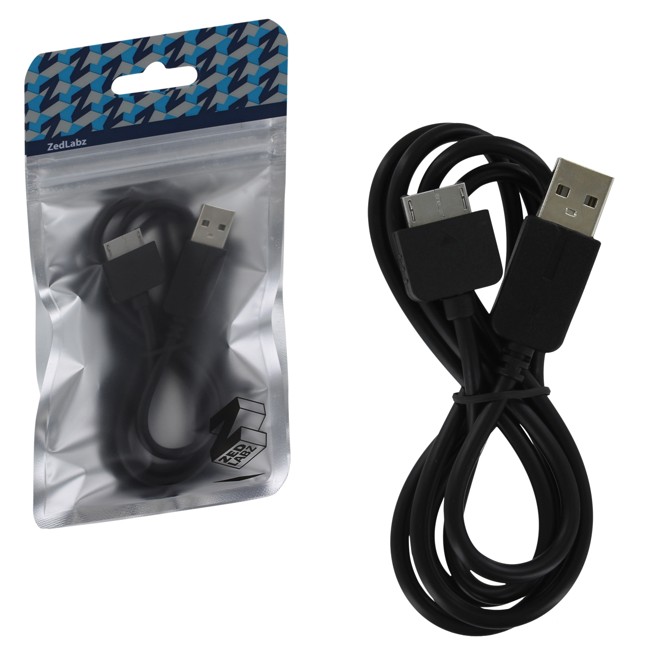 ZedLabz data sync and charge USB cable lead for Sony PS Vita 1000 handheld console - 1m black