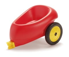 Dantoy - Trailer with rubberwheels - Red (3336)