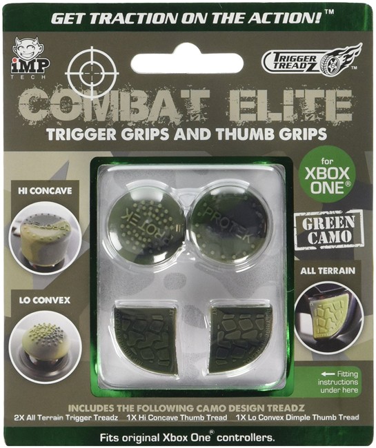 Trigger Treadz: Combat Elite Thumb & Trigger Grips Pack - Green Camo (Xbox One)