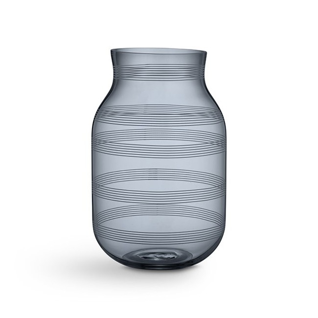 Kähler - Omaggio Glas Vase Stor - Stålblå