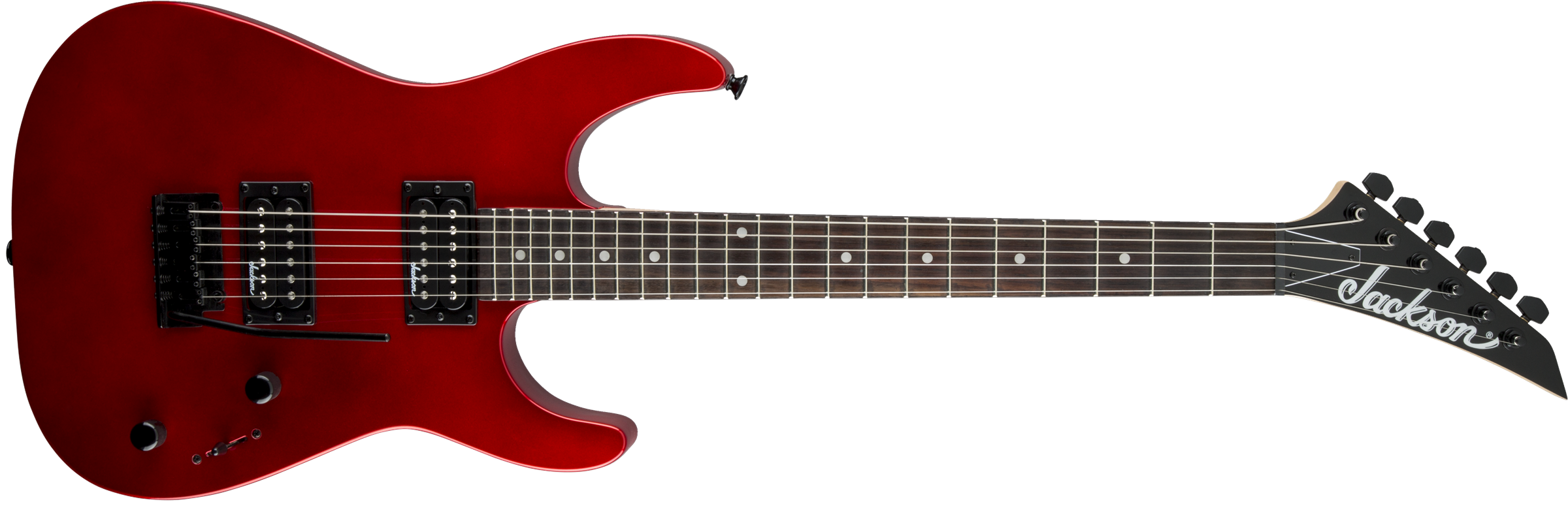 jackson red electric guitar