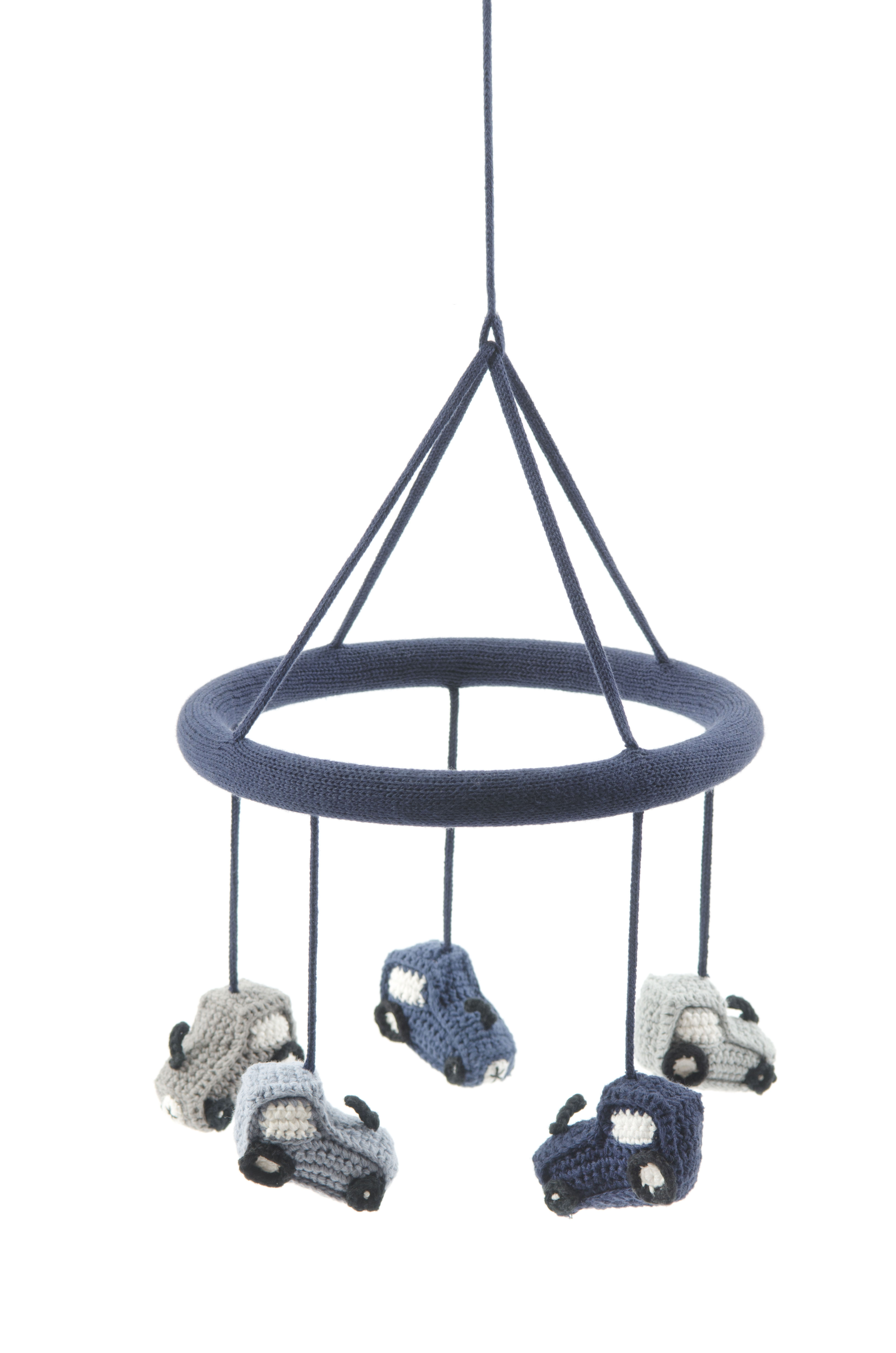 Smallstuff - Hanging Mobile Tractors - Grey/blue