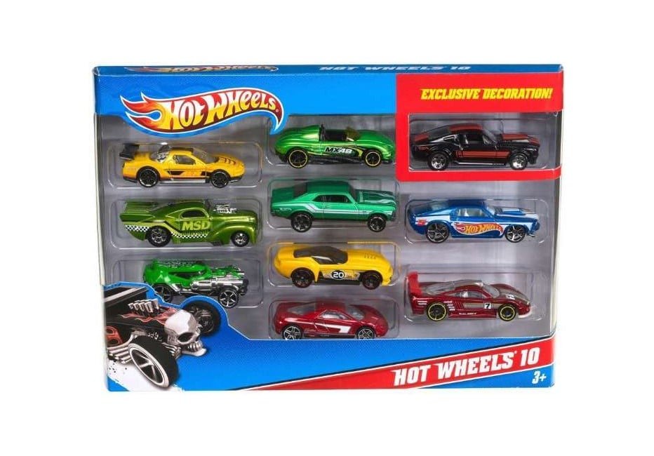 Hot Wheels - 10 Biler i Gaveæske (54886)