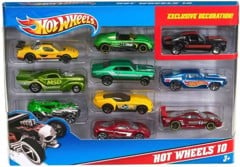 Hot Wheels - 10 Biler i Gaveæske (54886)