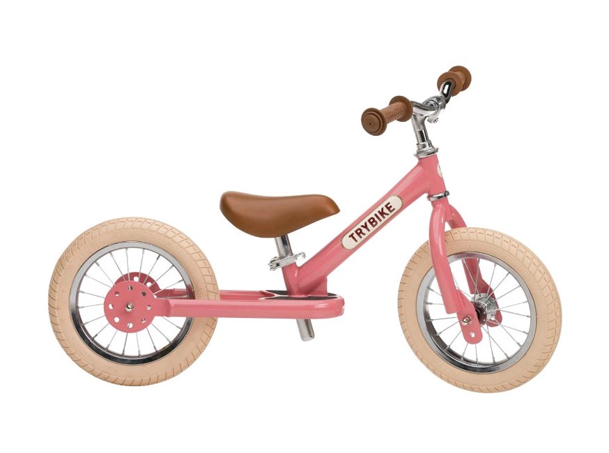 Trybike - Steel Balanscykel 2-Hjul, Vintage Pink