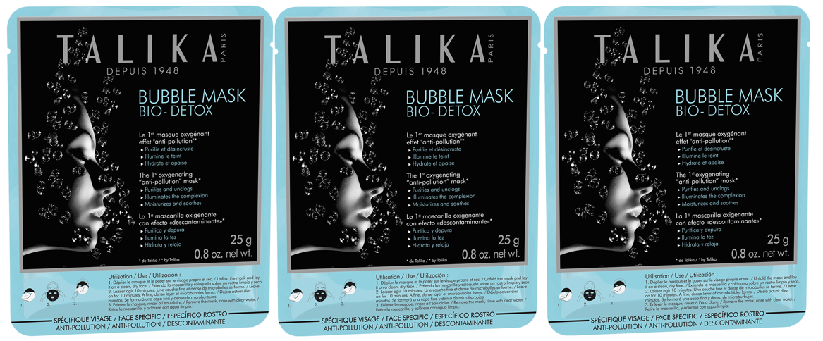 Talika -  Bubble Sheet Mask Bio Detox 3-Pack