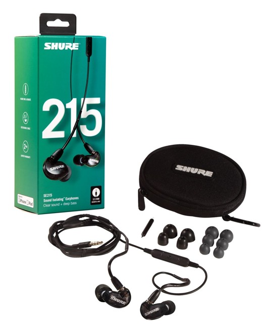 Shure - SE215 UNI - In-Ear Hovedtelefoner (Black)