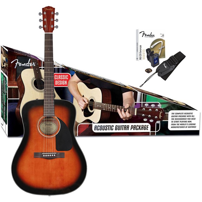 Fender CD-60 Akustisk Guitar Pakke (Sunburst)