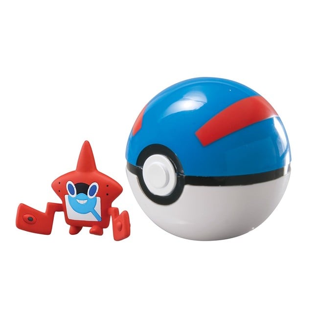 Pokemon Clip N Carry Great Ball with Rotom Pokedex Action Figure Toy