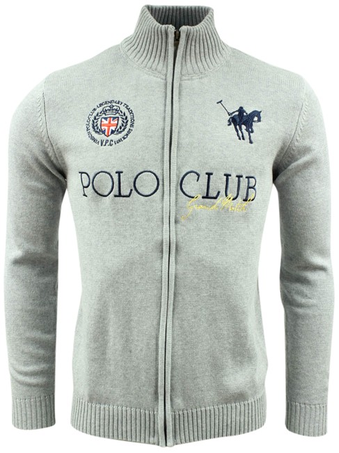 Vinson Polo Club 'Coller' Knit - Grå Mel