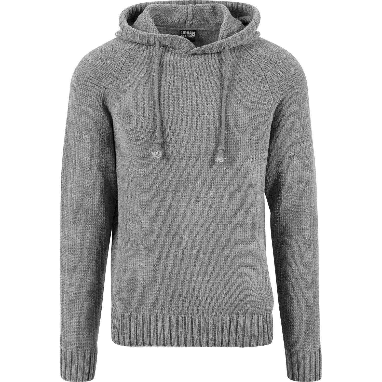 Buy Urban Classics - CHENILLE Hooded Sweater grey