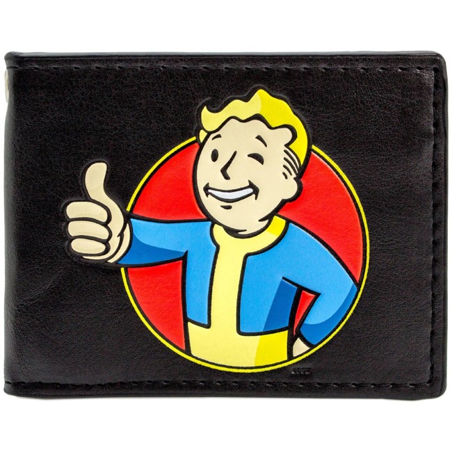 Bethesda Fallout 4 Vault Boy Thumbs Up Black ID & Card Bi-Fold Wallet