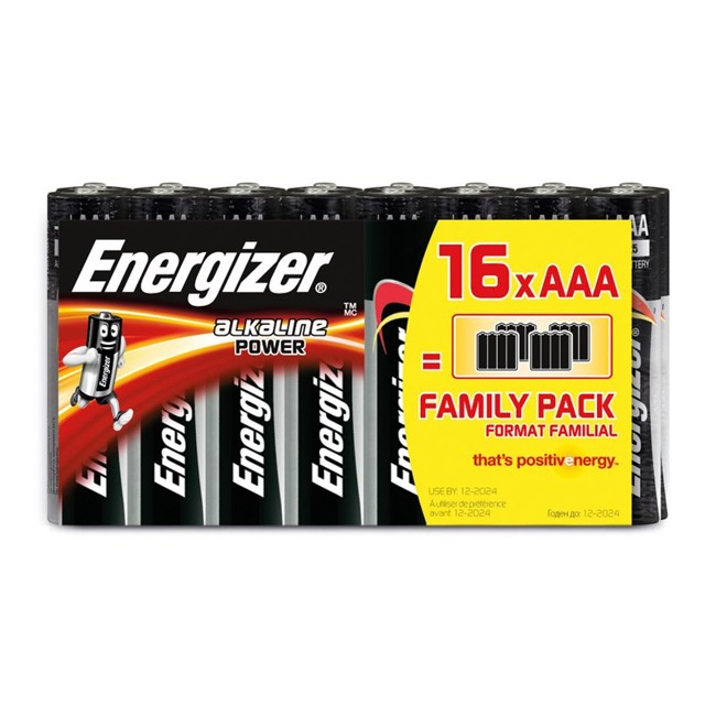 Energizer - Battery AAA/LR03 Alkaline Power 16-Pack