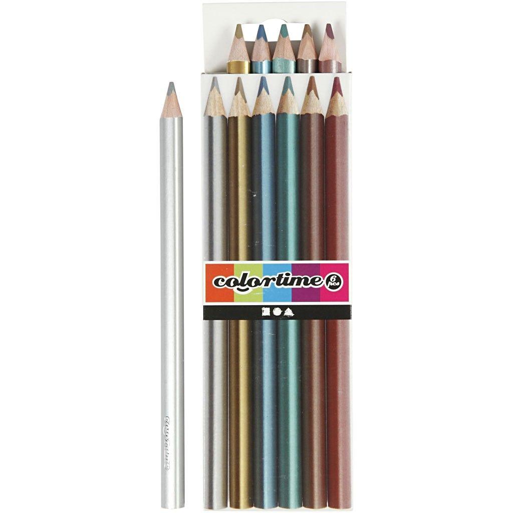 Colortime - Buntstifte - Metallic (6 Stck.)