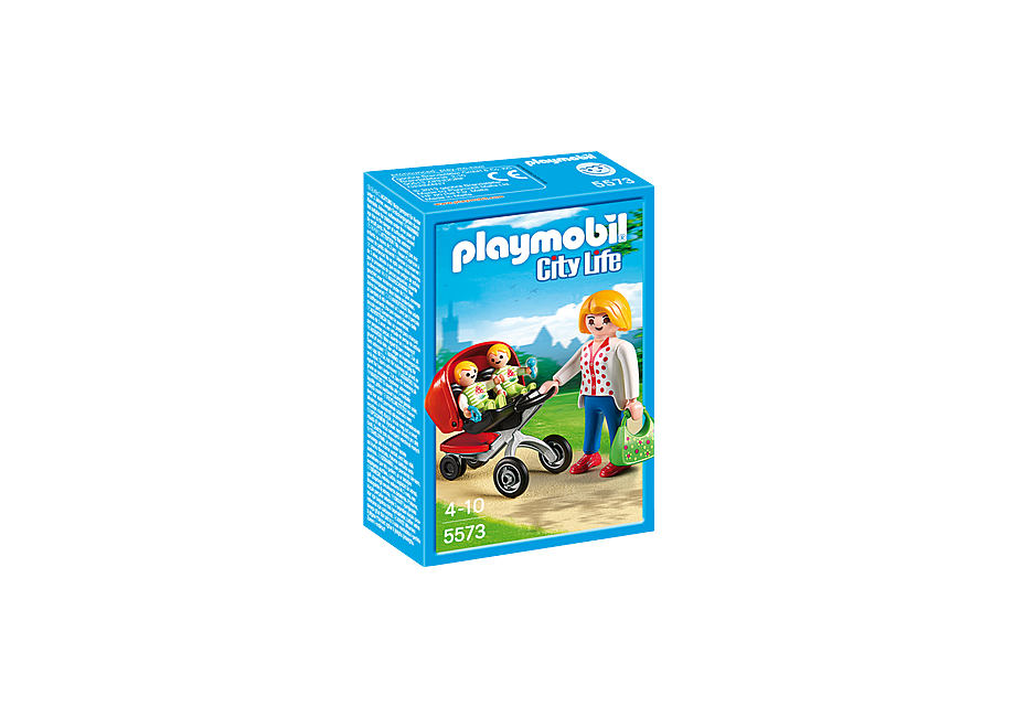 Playmobil Mother with Twin Stroller 5573