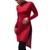 Urban Classics Ladies - Fine Knit Long Shirt bugundy thumbnail-1