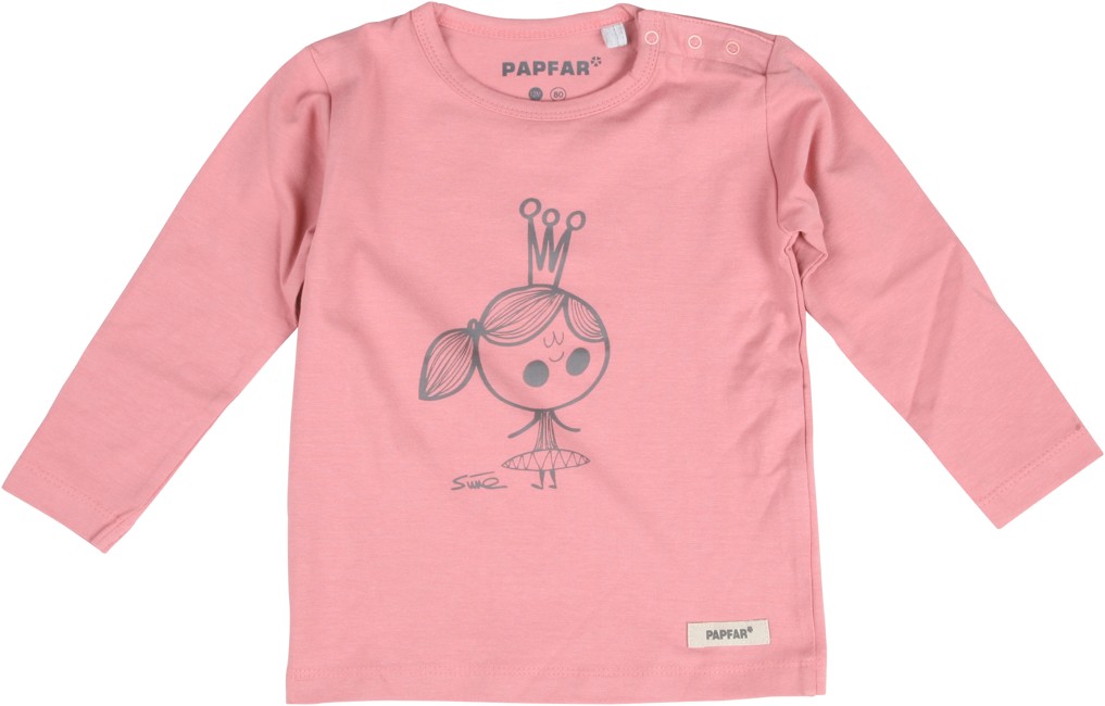 PAPFAR - Single Jersey LS T-shirt m. Print