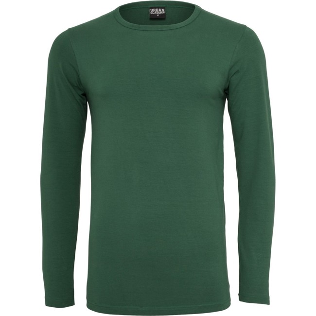 Urban Classics - FITTED STRETCH Long Sleeve forest green