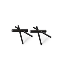 Normann Copenhagen - Sticks Hooks set of 2 - Black (380500)