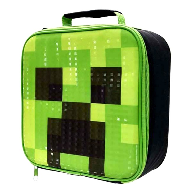 Minecraft Creeper Lunch Bag Lunch Box madkasse 23x23x8 cm