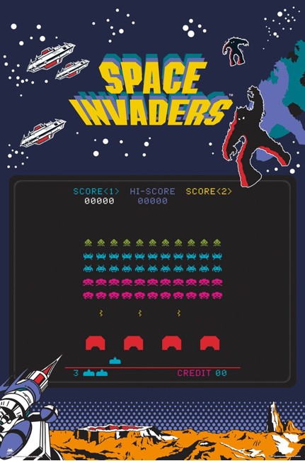 Space Invaders Screen Maxi Poster 61 x 91.5 cm