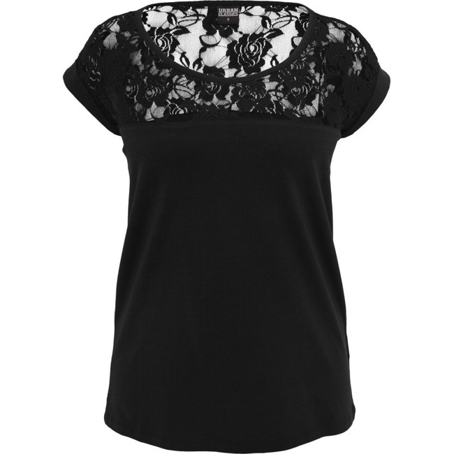 Urban Classics Ladies - FLOWER LOOSE Tee Shirt black - M