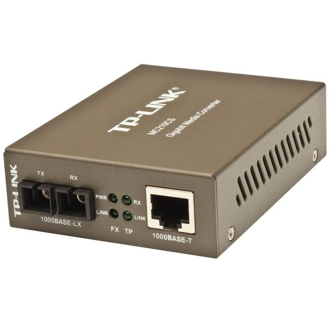TP-LINK MC210CS Single Mode Gigabit SC+RJ45 Media Converter Wave 1310nm